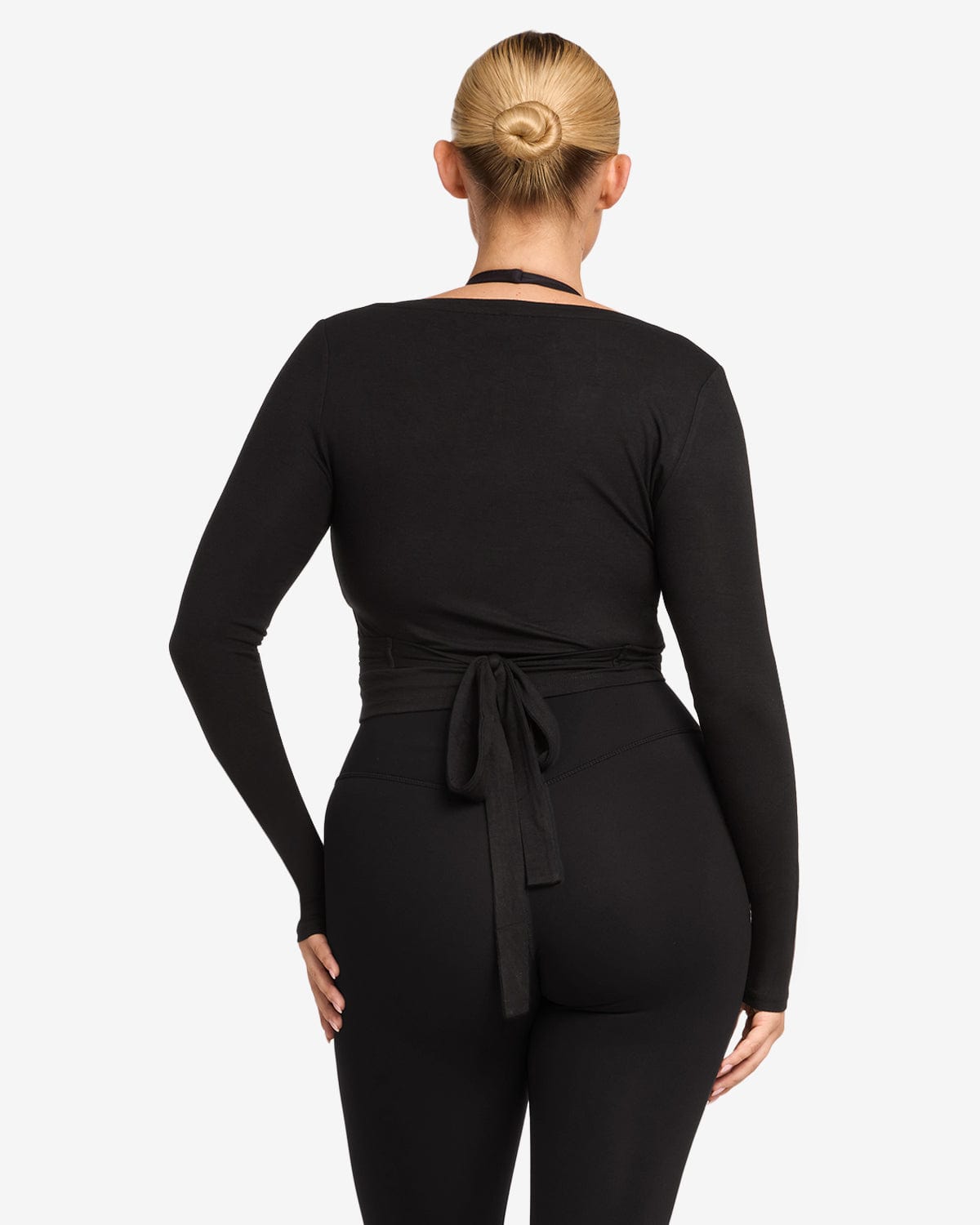 Ballet Wrap Top Black