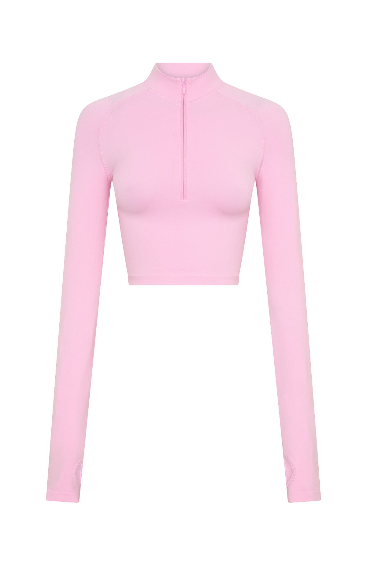 Jacket Cropped Zip Pink Marshmallow