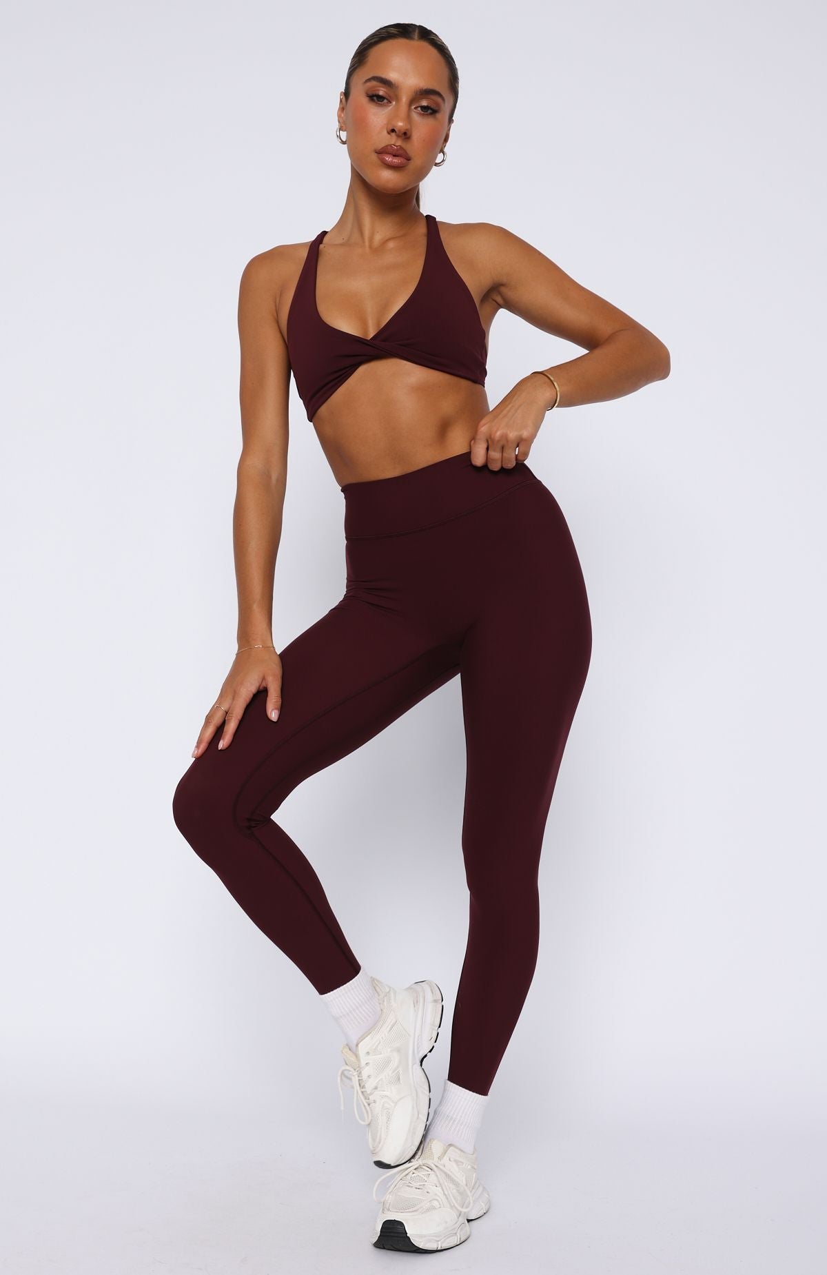 High Waisted Leggings Merlot