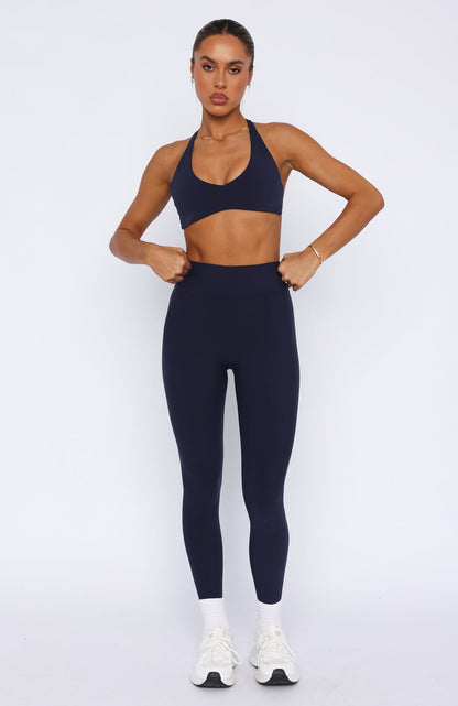 High Waisted Leggings Navy Blue