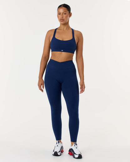 Serenity Crossover Leggings Navy Blue