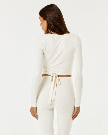 Ballet Wrap Top Vanilla