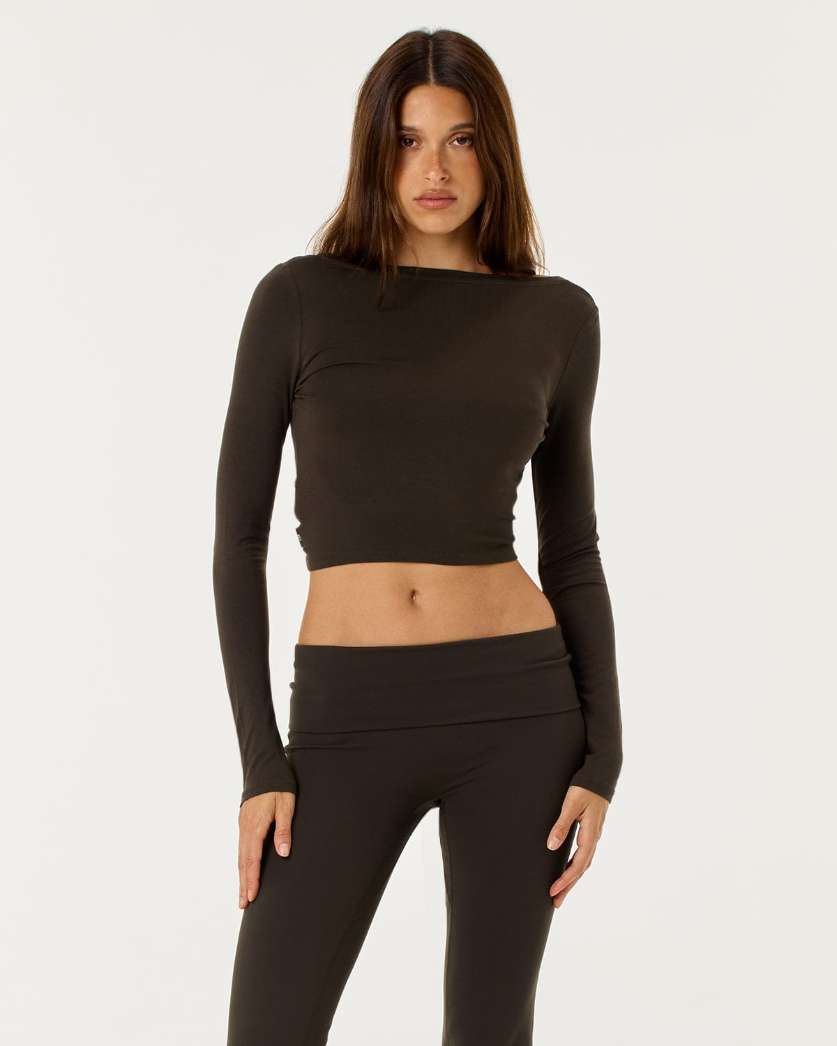 Ballet Wrap Top Dark Chocolate