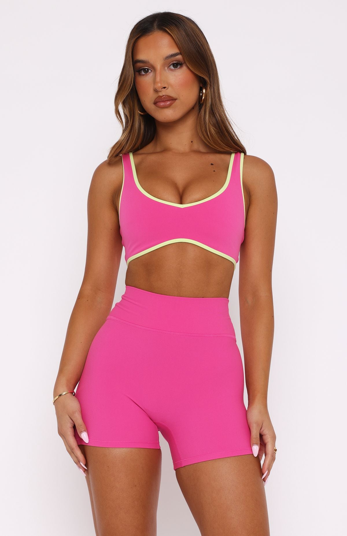Sport Crop-Top Kaugummi/Zitrusfrucht