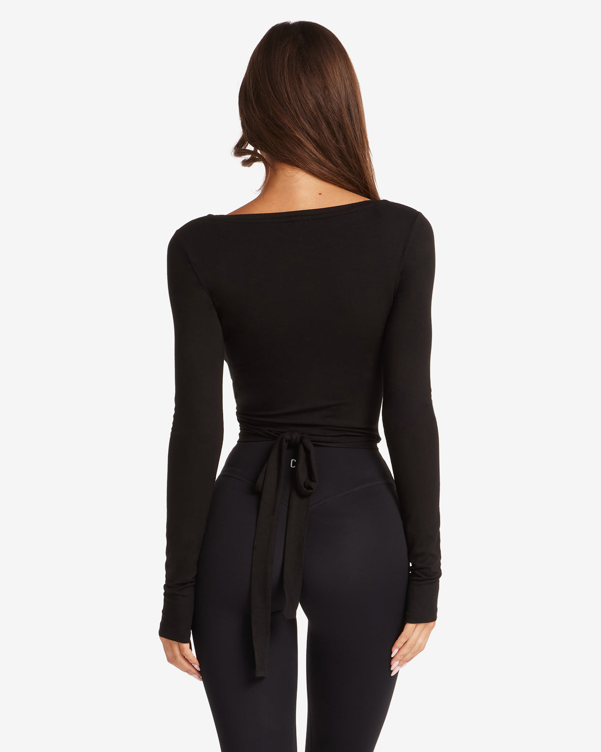 Ballet Wrap Top Black