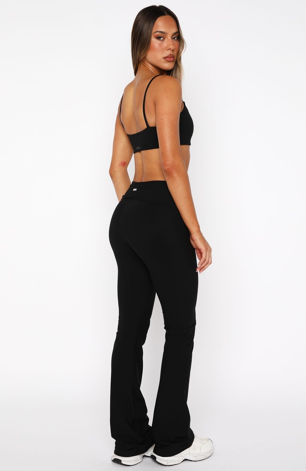 Flare rabattable legging Noir