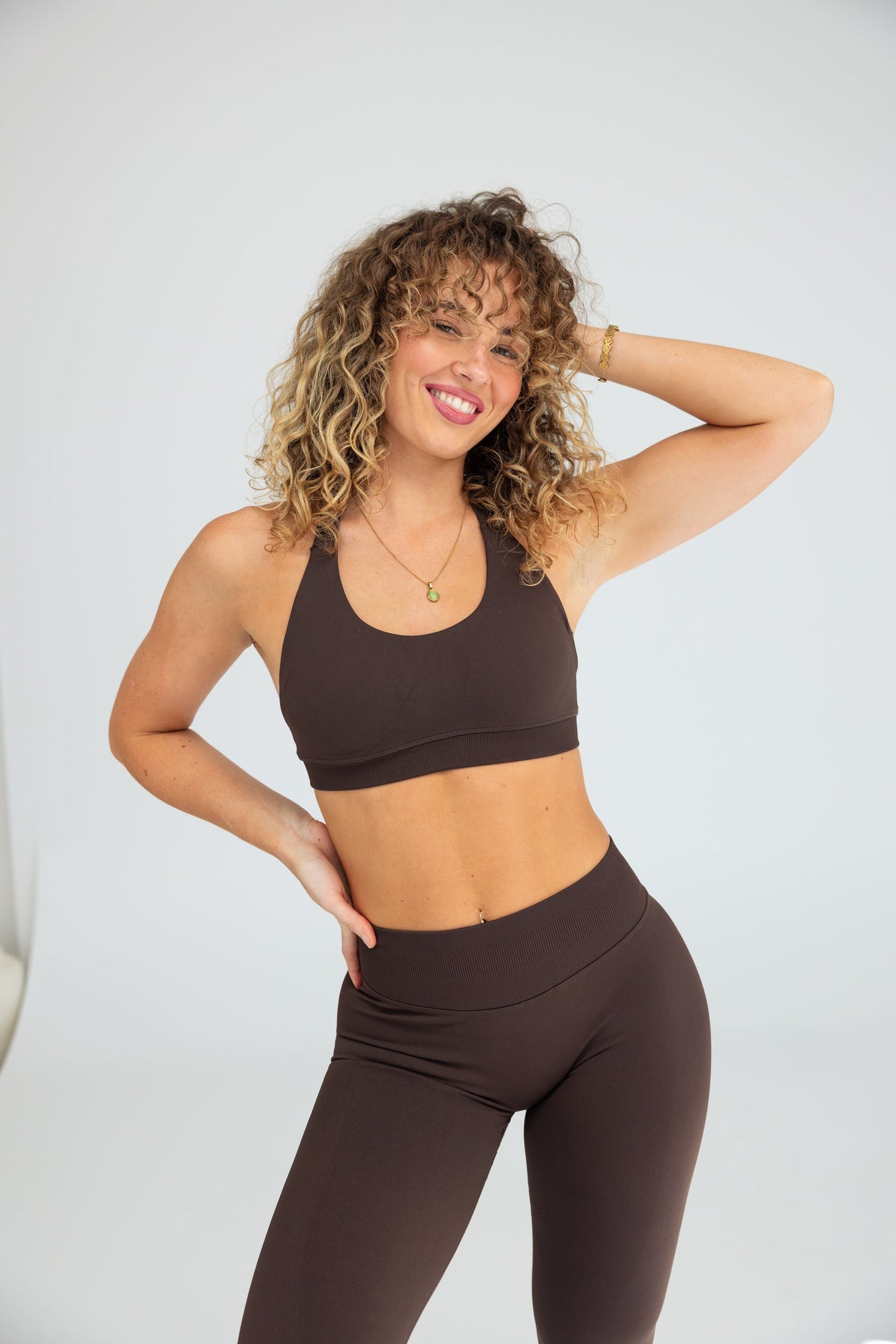 Soft Sculpt crop top Chokolade