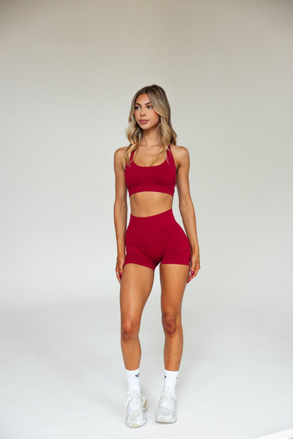 Soft Sculpt Crop Crimson Rush