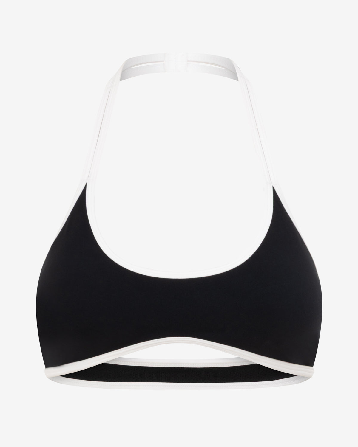 Serenity Halter Crop Black Two Tone