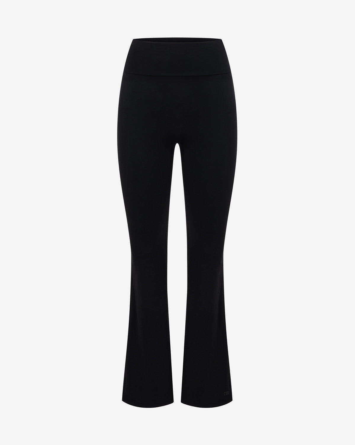 Forma invisibile scrunch svasata piega leggings | Nero