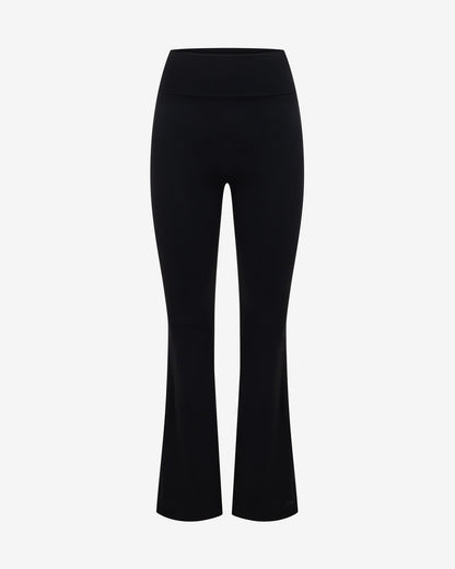 Form Invisible Scrunch Flare Fold Over Leggings | Black