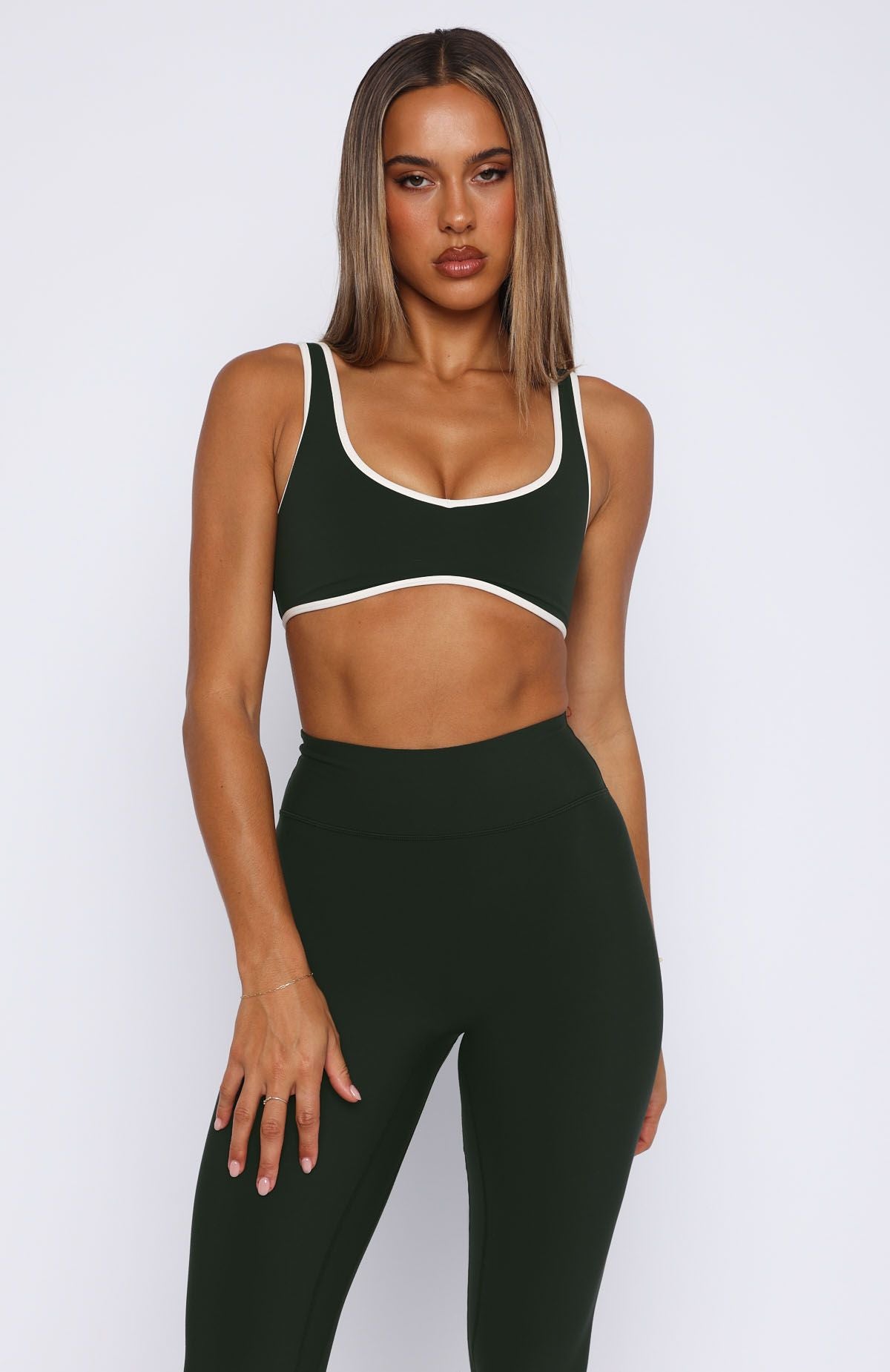 Sport crop top Foresta/Crema