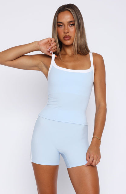 Active Tank Baby Blue/White