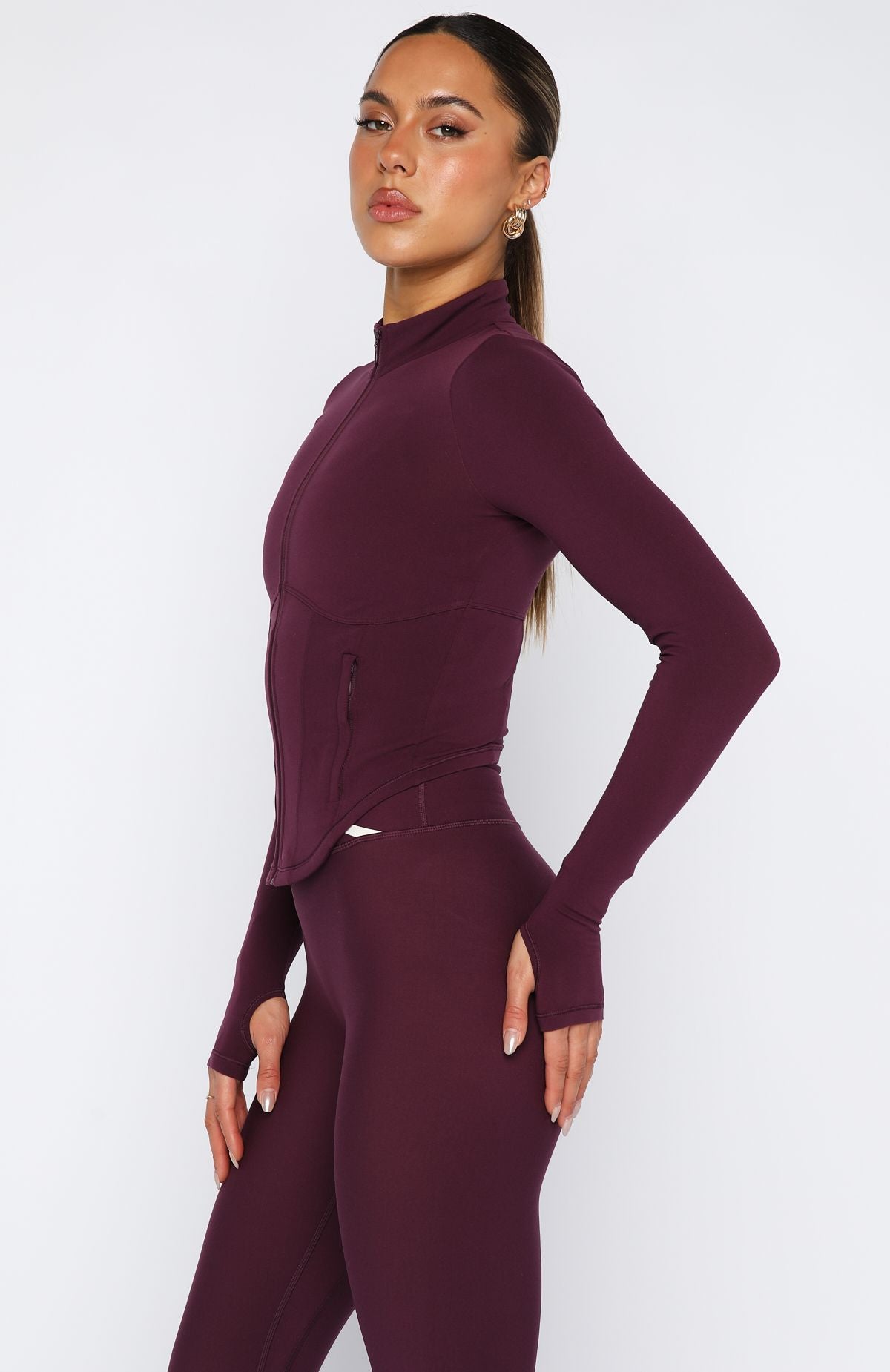 Plum Sporty Carved Jacket