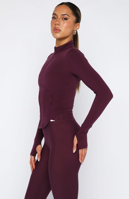 Plum Sporty Carved Jacket
