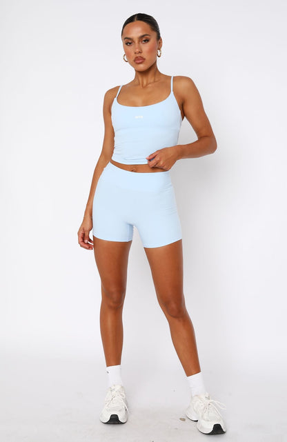 High Waisted Shorts Baby Blue