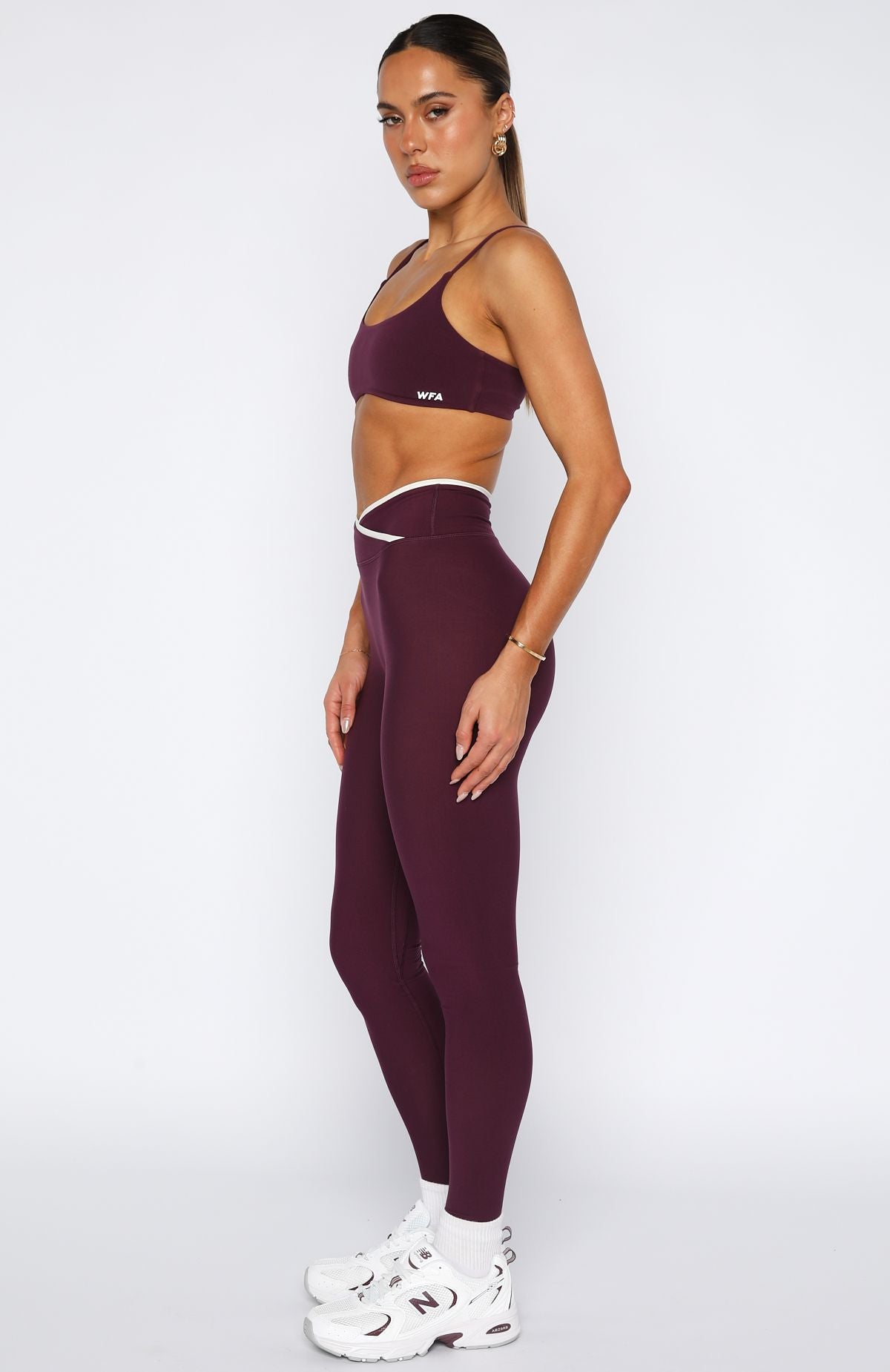 Form leggings Blomme/fløde